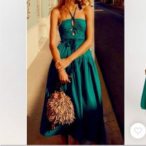 NWT Ulla Johnson Emmaline midi dress verdigris 16